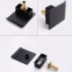 Waterfall Widespread Matte Black Square Basin Faucet Bathroom Sink Tap