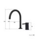 Black Curved Bathroom Sink Tap Contemporary Round Basin Faucet