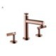 Deck Mounted Modern Widespread Bathroom Sink Faucet Dual Handles Basin Mixer Tap