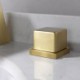 Dual Handles Brass Basin Faucet Brushed Gold Anti-Fingerprint Tap