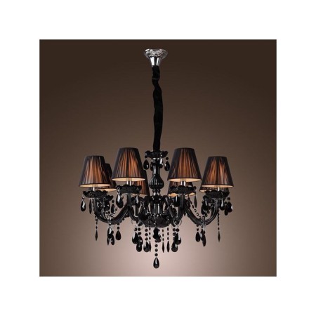 Luxury Modern Black Chandelier Crystal Living 8 Light Black Crystal Chandelier