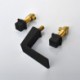 Three-piece Suit Black Waterfall Sink Faucet Spray Painting Sink Faucet