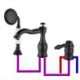 Flexible Handheld Shower Design in Classical Brass Basin Mixer Tap