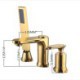 Pullable Hand Shower Brass Bathroom Basin Mixer Tap