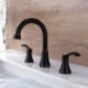 ORB Stainless Steel Hot and Cold Bathroom Sink Tap Split Basin Faucet