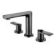 Deck Mounted Modern Widespread Bathroom Sink Faucet Dual Handles Basin Mixer Tap