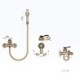 Traditional Wall Mounted Bathroom Shower Mixer Faucet Set with Handheld Shower and Tub Spout