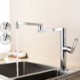 Pot Filler Faucet Rotatable Kitchen Tap Chrome/Nickel Brushed/Black Water Flow Switchable Tap