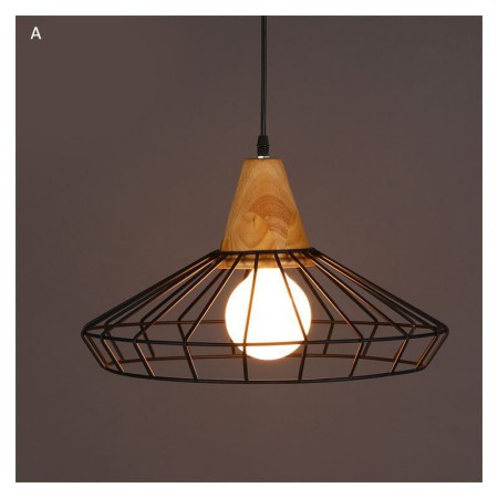 1 Light Matted Black Chandelier American Country Wrought Iron Stoving Varnishing Craftsmanship Pendant Light