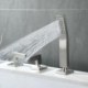 Waterfall Bathtub Faucet Tub Filler With Handheld Shower Modern