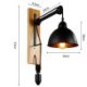 Adjustable American Sconce Retro Creative Iron Craft Industrial Lift Pulley Wall