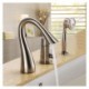 Installation of a Modern Nickel Bathtub Faucet with Hand Shower and 3 Holes