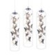 Creative Nordic Cylinder Lamp Butterfly Light Bedroom Living Room Light Glass LED Pendant Light