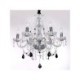 6-light Palace Style Glass Chandelier With Candle Bulb