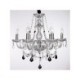 6-light Palace Style Glass Chandelier With Candle Bulb