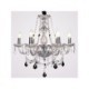 6-light Palace Style Glass Chandelier With Candle Bulb