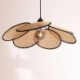 Natural Simple Hand Weaved Woven Bamboo Pendant Light For Bedroom