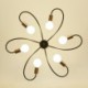 6-Light Classic Petals Ceiling Hanging Light Kitchen Dining Room Rustic Chandelier