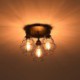 3 Light Metal Cage Ceiling Lamp Industrial Flush Mount Ceiling Light Fixture