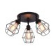 3 Light Metal Cage Ceiling Lamp Industrial Flush Mount Ceiling Light Fixture