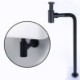 Black Bathroom Basin Waste Bottle Trap with Click-Clack Basin Waste