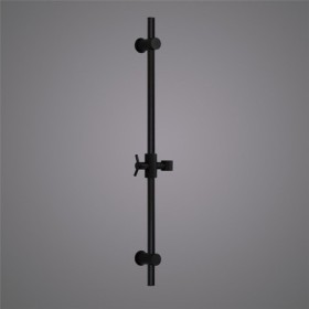 Shower Slide Bar Adjustable Round Wall Mount Black