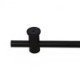 Shower Slide Bar Adjustable Round Wall Mount Black