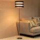 Reading Floor Light With Foot Switch Modern Black Striped Floor Lamp