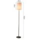 Simple Design Tall Reading Pole Lamp Standing Light Silver Modern Standing Lamp