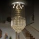 Flush Mount Ceiling Light Fixtures For Spiral Staircase Luxury Crystal Raindrop Chandeliers