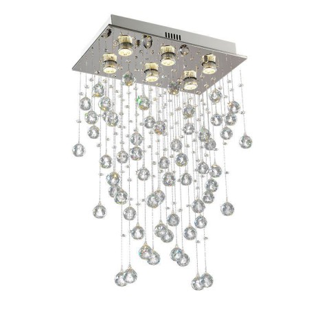 For Living Room, Modern Crystal Chandelier Flush Mount Ceiling Light