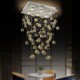 For Living Room, Modern Crystal Chandelier Flush Mount Ceiling Light