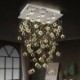 For Living Room, Modern Crystal Chandelier Flush Mount Ceiling Light