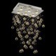 For Living Room, Modern Crystal Chandelier Flush Mount Ceiling Light