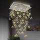 For Living Room, Modern Crystal Chandelier Flush Mount Ceiling Light