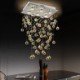 For Living Room, Modern Crystal Chandelier Flush Mount Ceiling Light