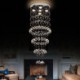 For Duplex Stairs, Modern Crystal Chandelier Contemporary Elegant Ceiling Light Fixture