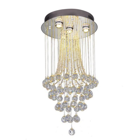 For Duplex Stairs, Modern Crystal Chandelier Contemporary Elegant Ceiling Light Fixture