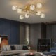 Crystal LED Ceiling Light For Living Room Bedroom Copper Ceiling Lamp