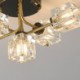 Crystal LED Ceiling Light For Living Room Bedroom Copper Ceiling Lamp