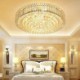 LED Flush Mount Round Crystal Ceiling Light Living Room Lobby European Style