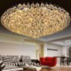 Bedroom Living Room European Style Crystal Flush Mount Round Shape Ceiling Light