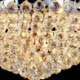 Bedroom Living Room European Style Crystal Flush Mount Round Shape Ceiling Light