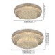 Round LED Flush Mounted Bedroom Dining Room Modern LED Crystal Chandelier