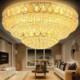 Round LED Light Bedroom Living Room Luxury LED Flush Mount Crystal Ceiling Light