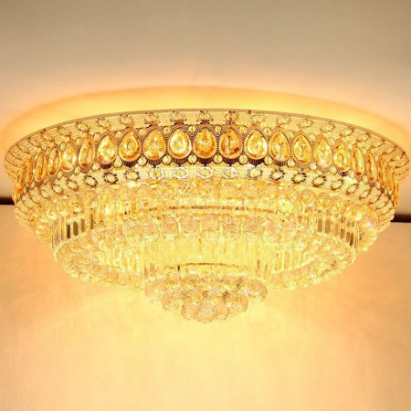 LED Flush Mount Crystal Contemporary Simple Ceiling Light Creative Round LED Lighting Bedroom Living Room