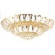 Living Room Lobby Modern Simple LED Flush Mounted Gold Lotus Crystal Ceiling Light