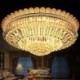 Gold LED Flush Mount Round Lighting Living Room Hotel Lobby Luxury LED Crystal Ceiling Light