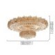 Round LED Flush Mount Lighting Living Room Bedroom Modern Gold LED Crystal Ceiling Light