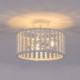 3-Light Ceiling Lighting For Entryway Foyer Wood Bead Ceiling Lamp